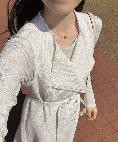 one after another 無袖長款馬甲款連衣裙