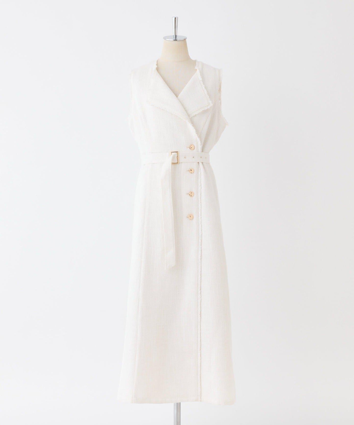 one after another 無袖長款馬甲款連衣裙