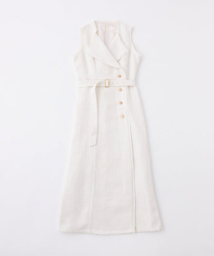 one after another 無袖長款馬甲款連衣裙