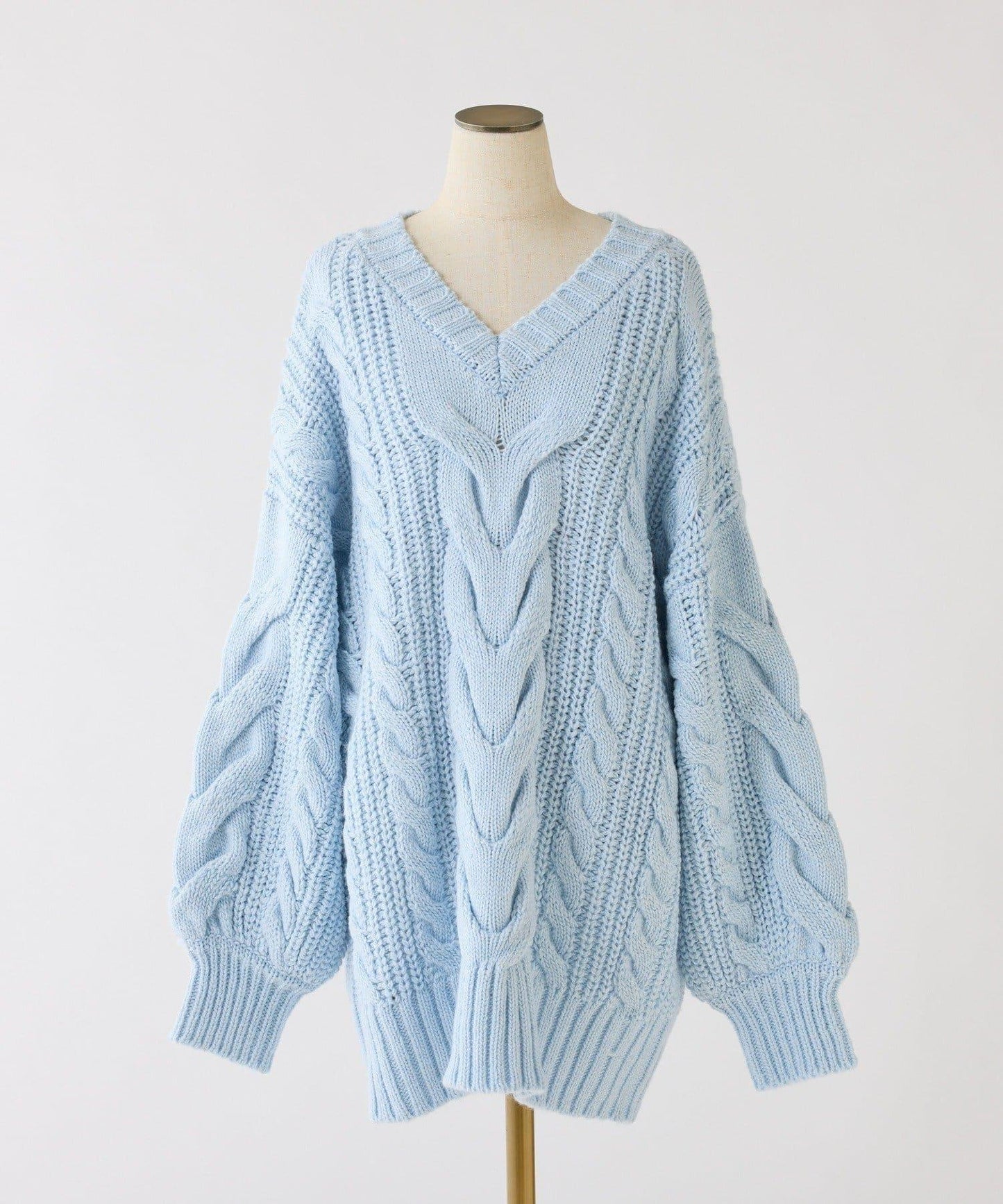 one after another 麻花針織長款上衣