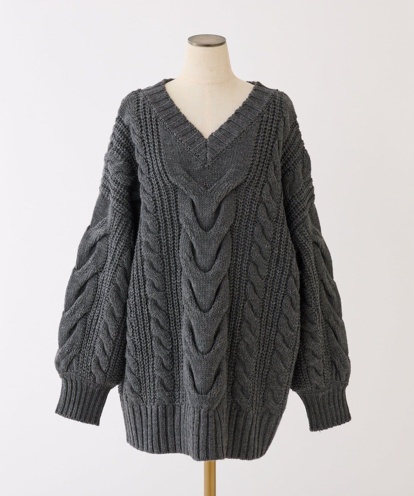 one after another 麻花針織長款上衣