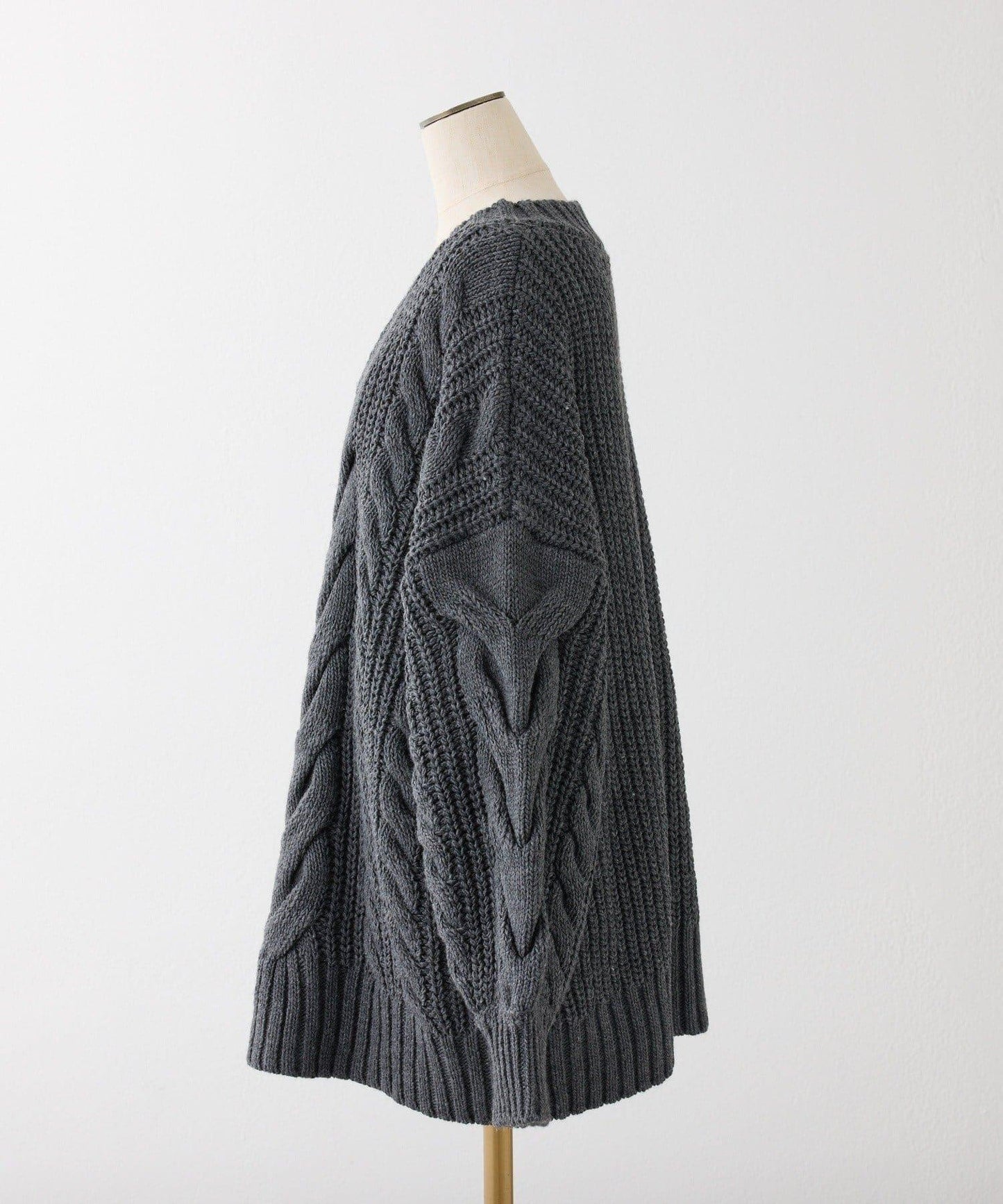 one after another 麻花針織長款上衣