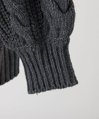 one after another 麻花針織長款上衣