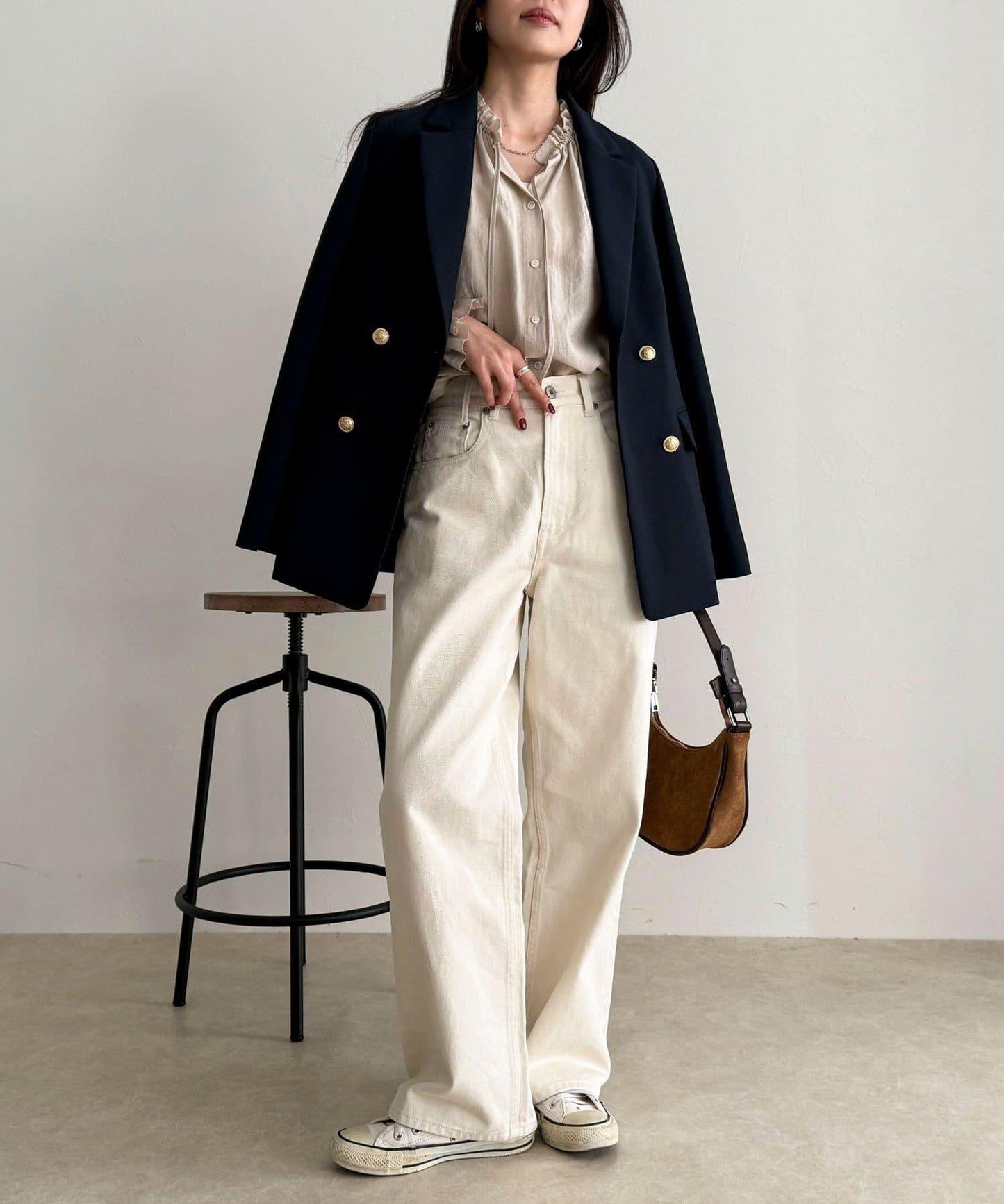 閃亮薄紗褶皺襯衫