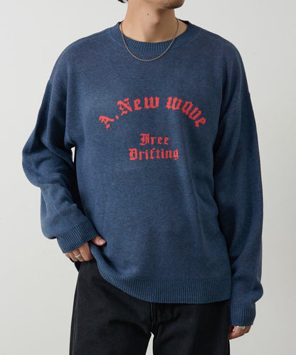 拱形Logo提花針織上衣