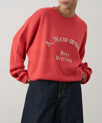 拱形Logo提花針織上衣