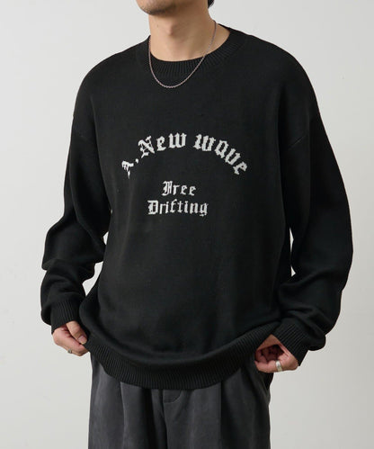 拱形Logo提花針織上衣