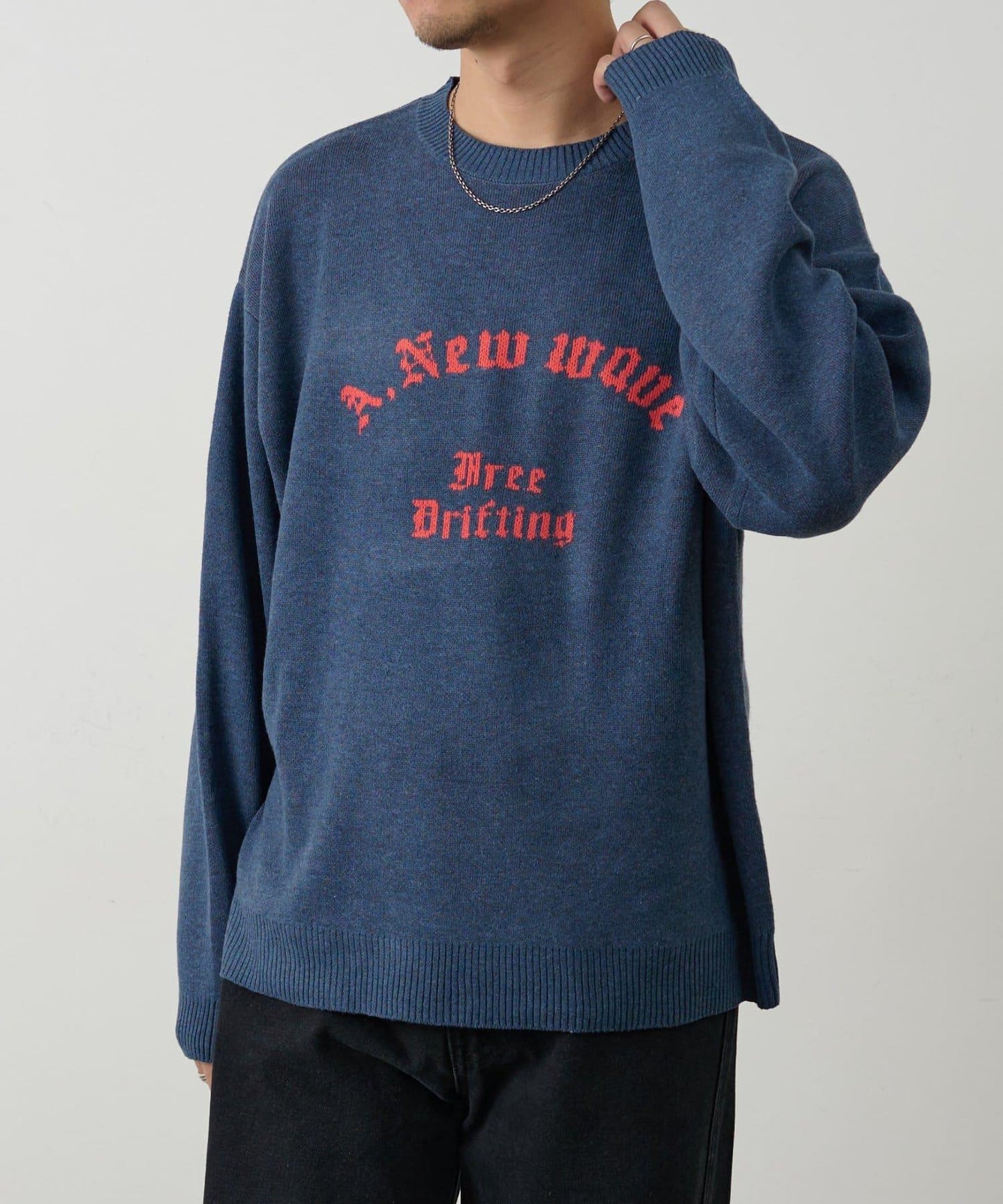 拱形Logo提花針織上衣