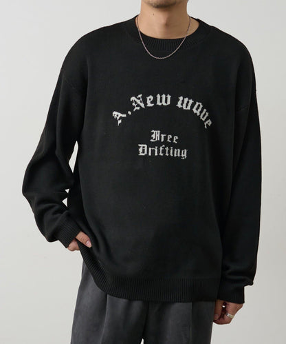 拱形Logo提花針織上衣