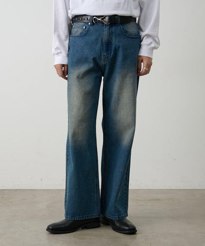 復古風寬鬆直筒牛仔褲