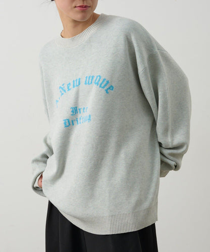 拱形Logo提花針織上衣