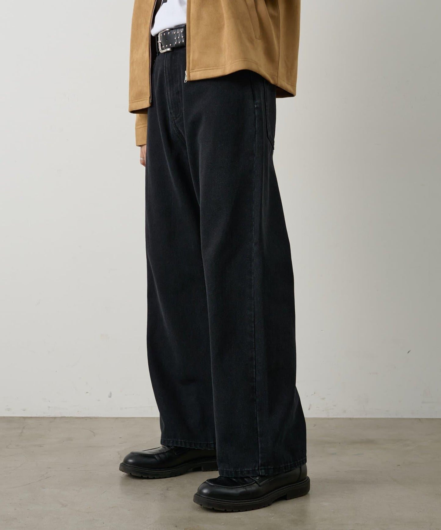 復古風寬鬆直筒牛仔褲