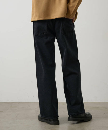 復古風寬鬆直筒牛仔褲