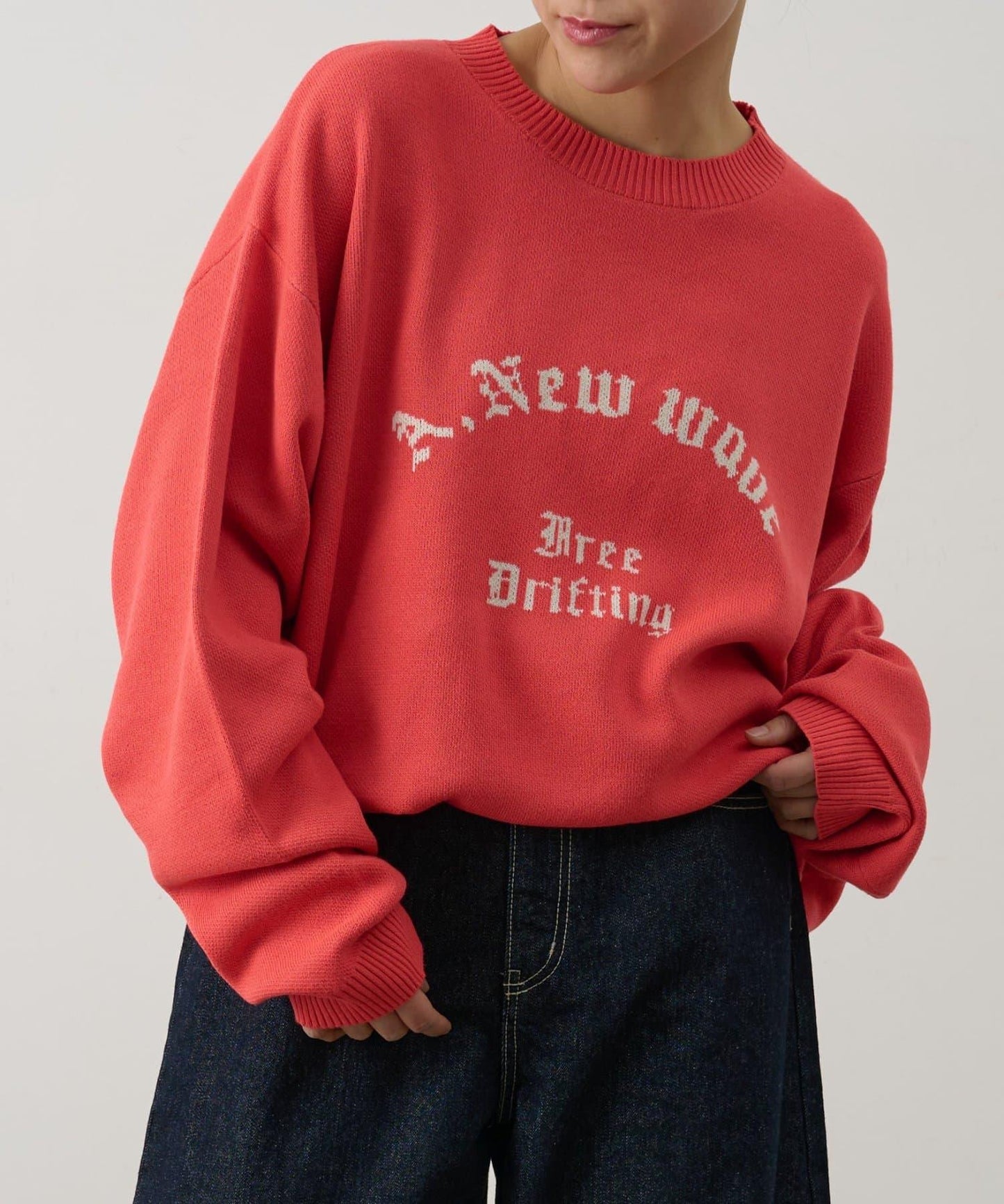 拱形Logo提花針織上衣