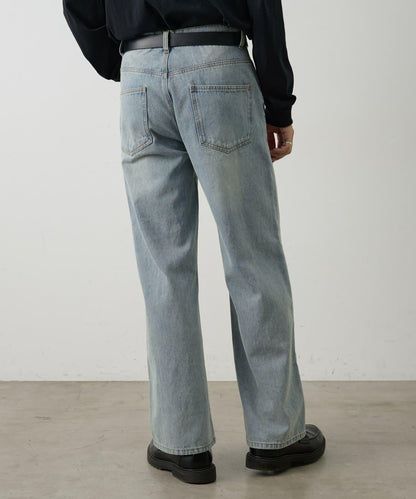 復古風寬鬆直筒牛仔褲