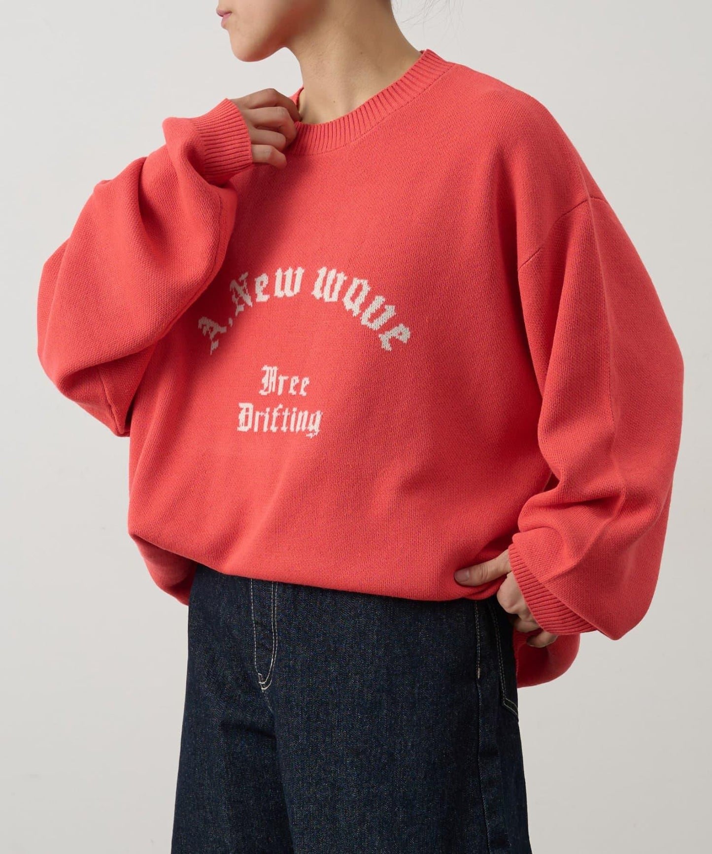 拱形Logo提花針織上衣