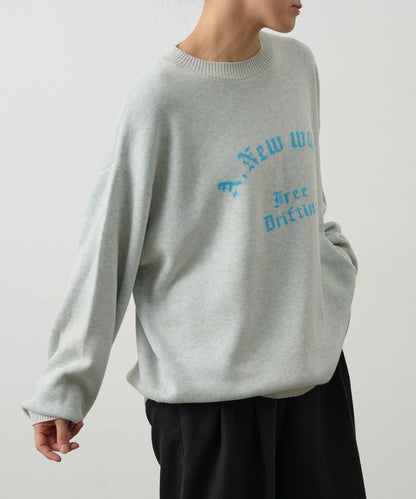 拱形Logo提花針織上衣