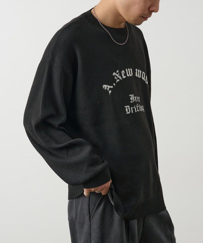 拱形Logo提花針織上衣