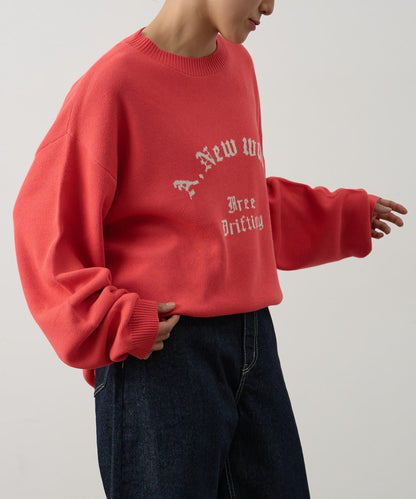 拱形Logo提花針織上衣