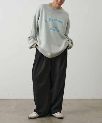 拱形Logo提花針織上衣