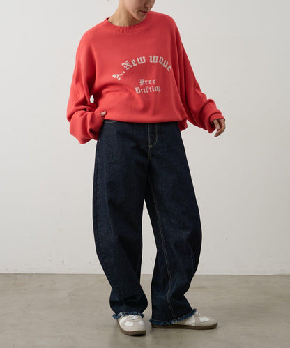 拱形Logo提花針織上衣