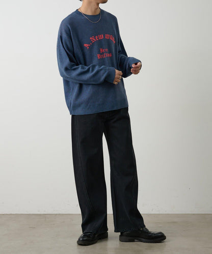 拱形Logo提花針織上衣