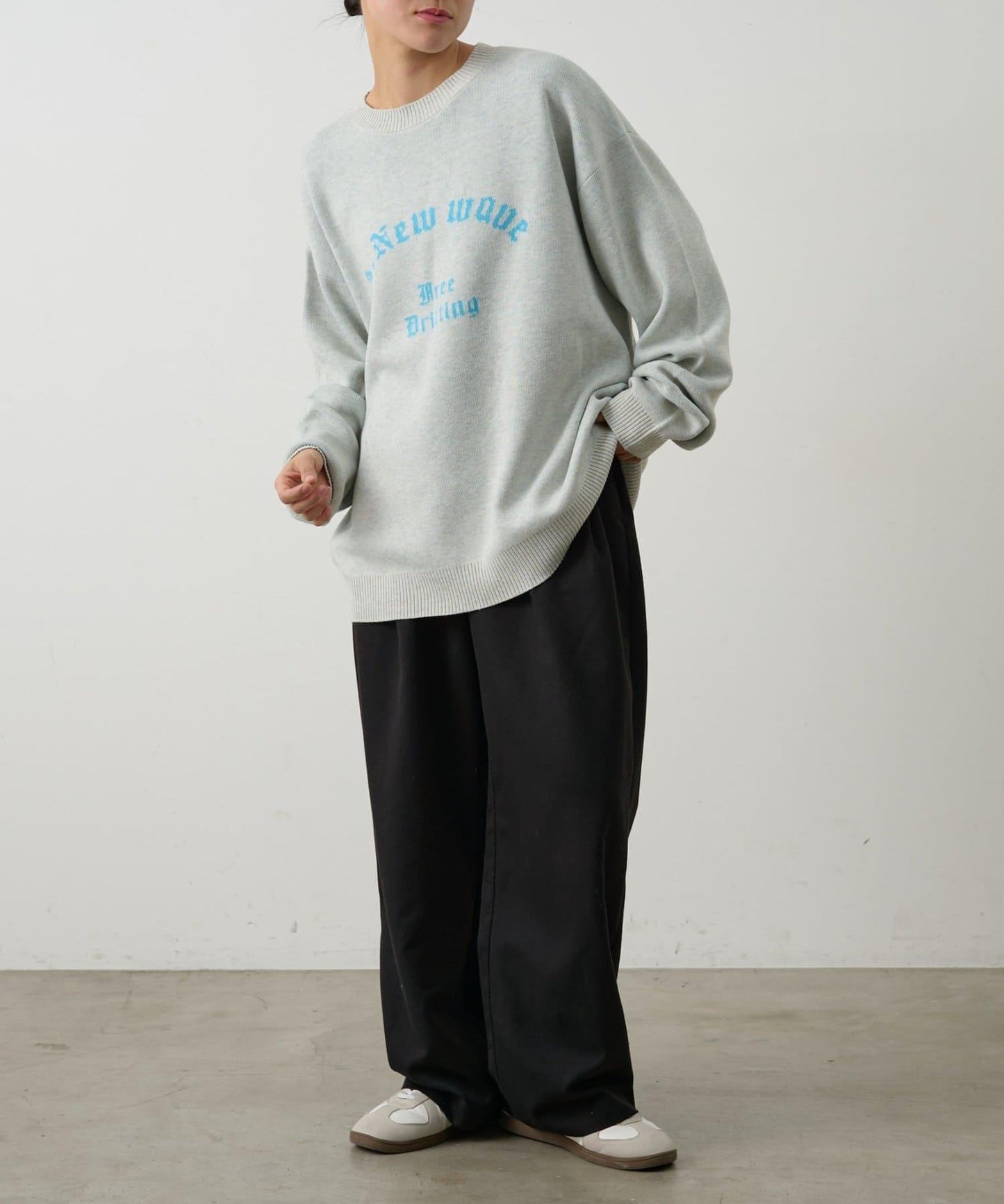 拱形Logo提花針織上衣