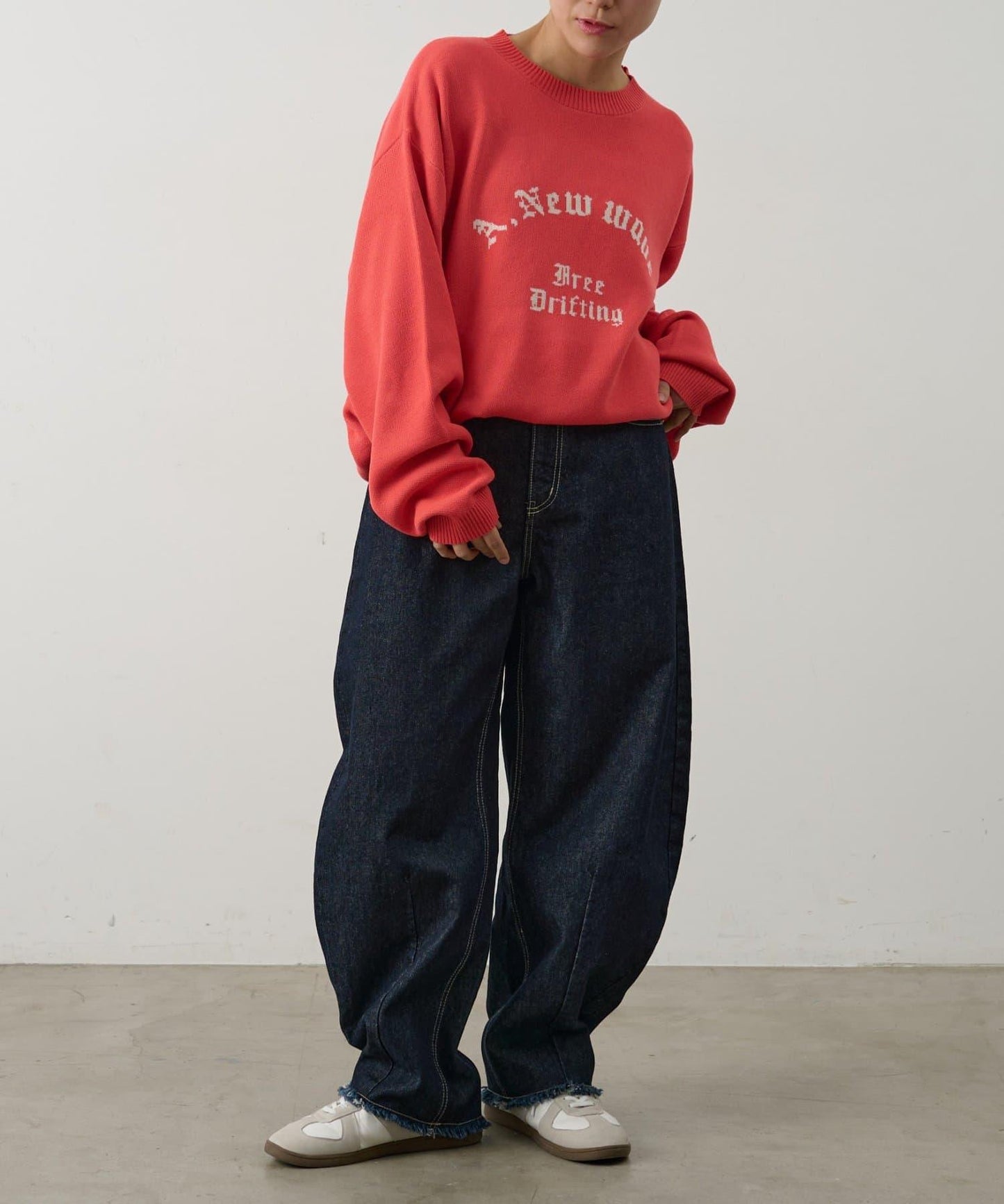 拱形Logo提花針織上衣