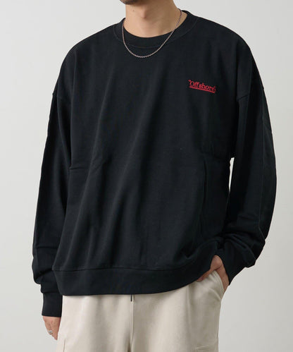 單點刺繡 圓領 衛衣