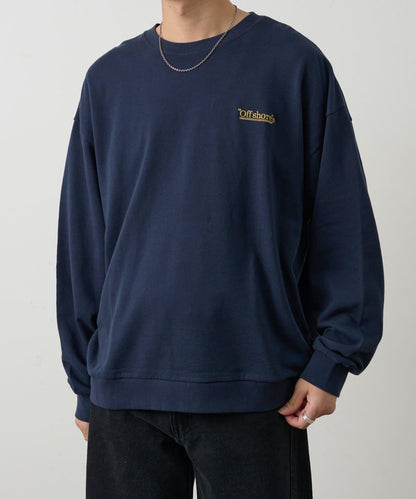 單點刺繡 圓領 衛衣