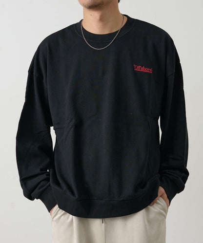 單點刺繡 圓領 衛衣