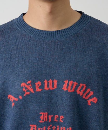 拱形Logo提花針織上衣