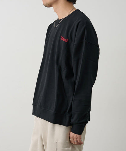 單點刺繡 圓領 衛衣