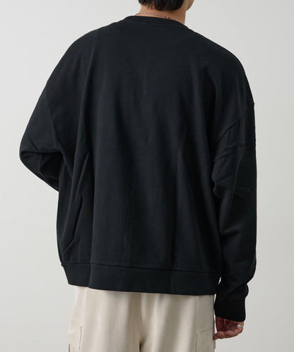 單點刺繡 圓領 衛衣