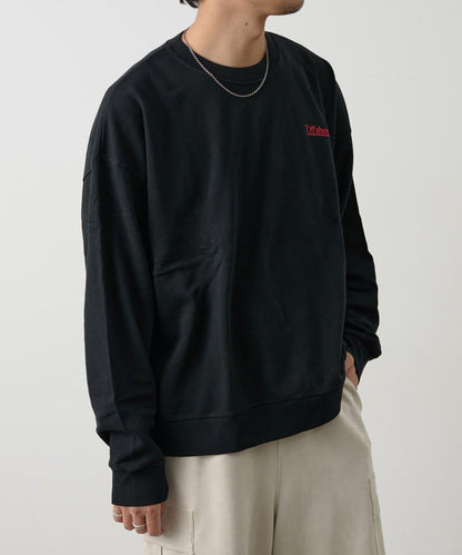 單點刺繡 圓領 衛衣