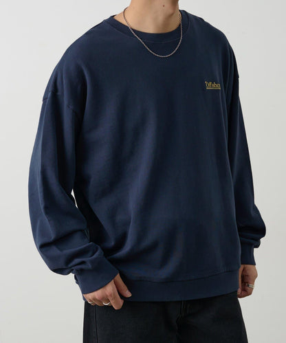 單點刺繡 圓領 衛衣