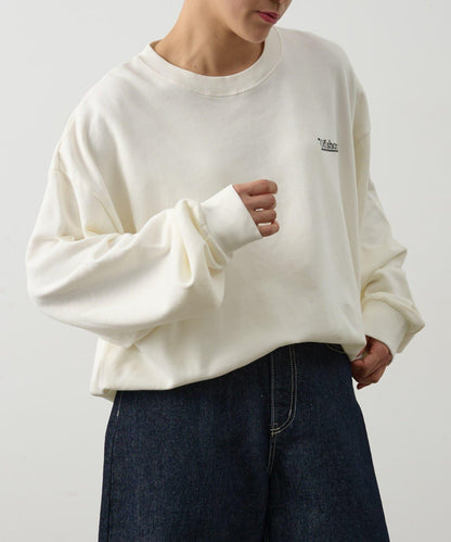 單點刺繡 圓領 衛衣