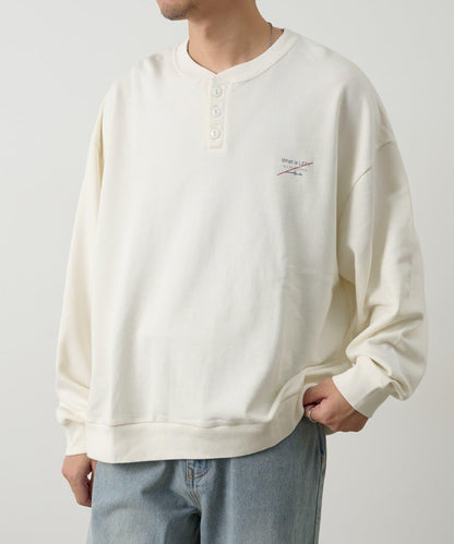 單點印花 亨利領 休閒衛衣