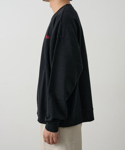 單點刺繡 圓領 衛衣