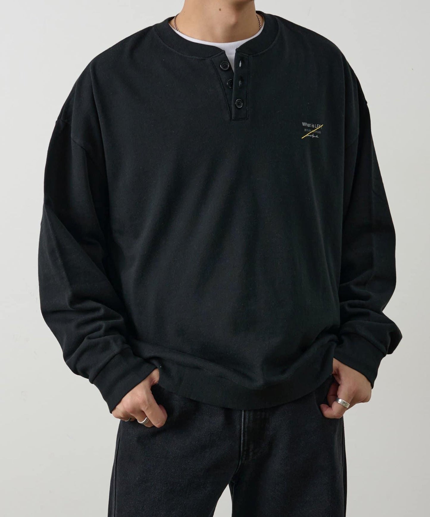 單點印花 亨利領 休閒衛衣