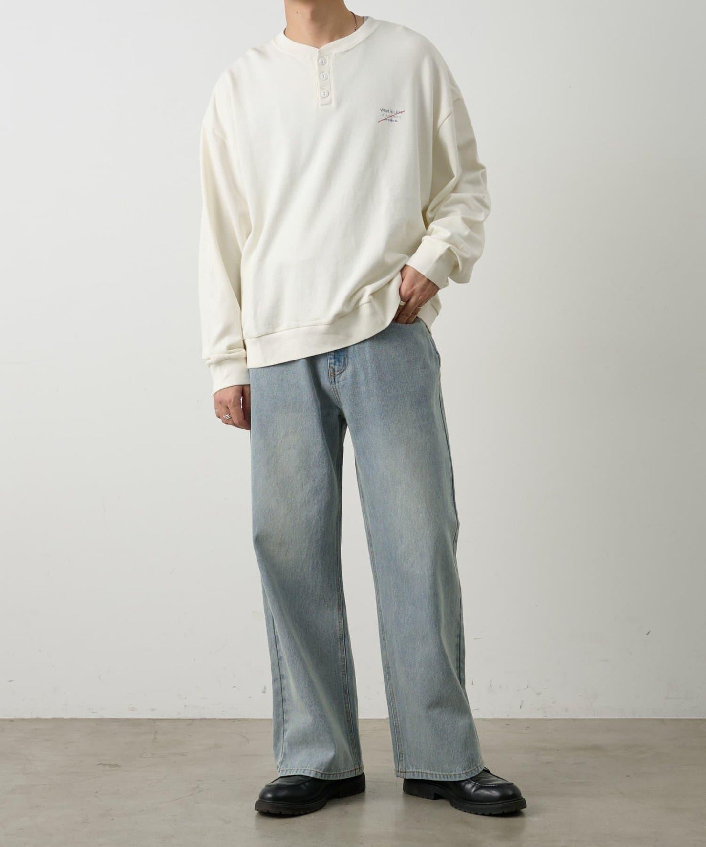 單點印花 亨利領 休閒衛衣