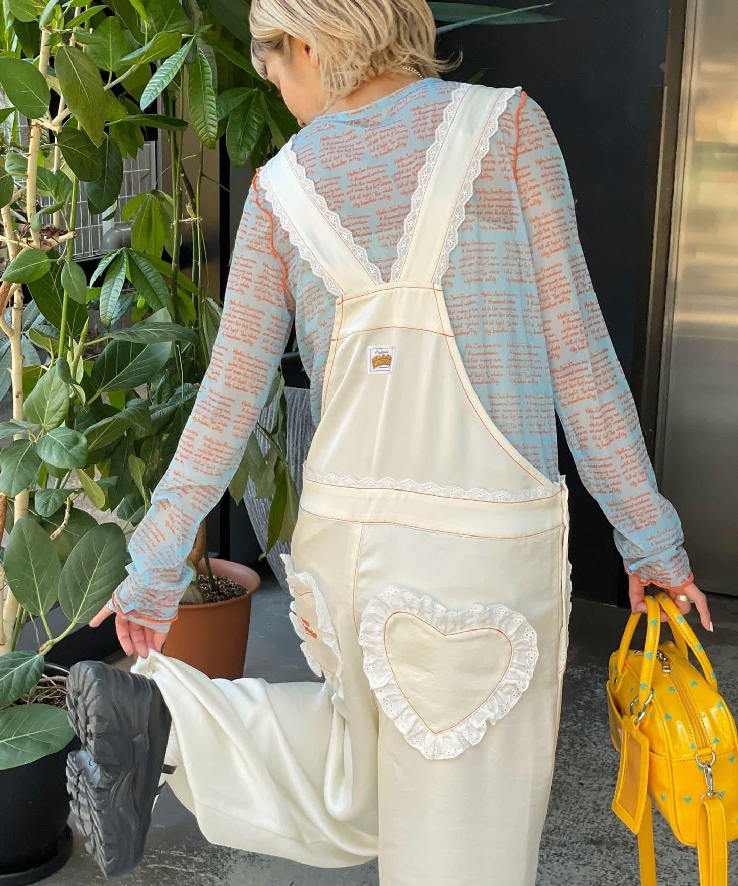 透感文字印花T恤