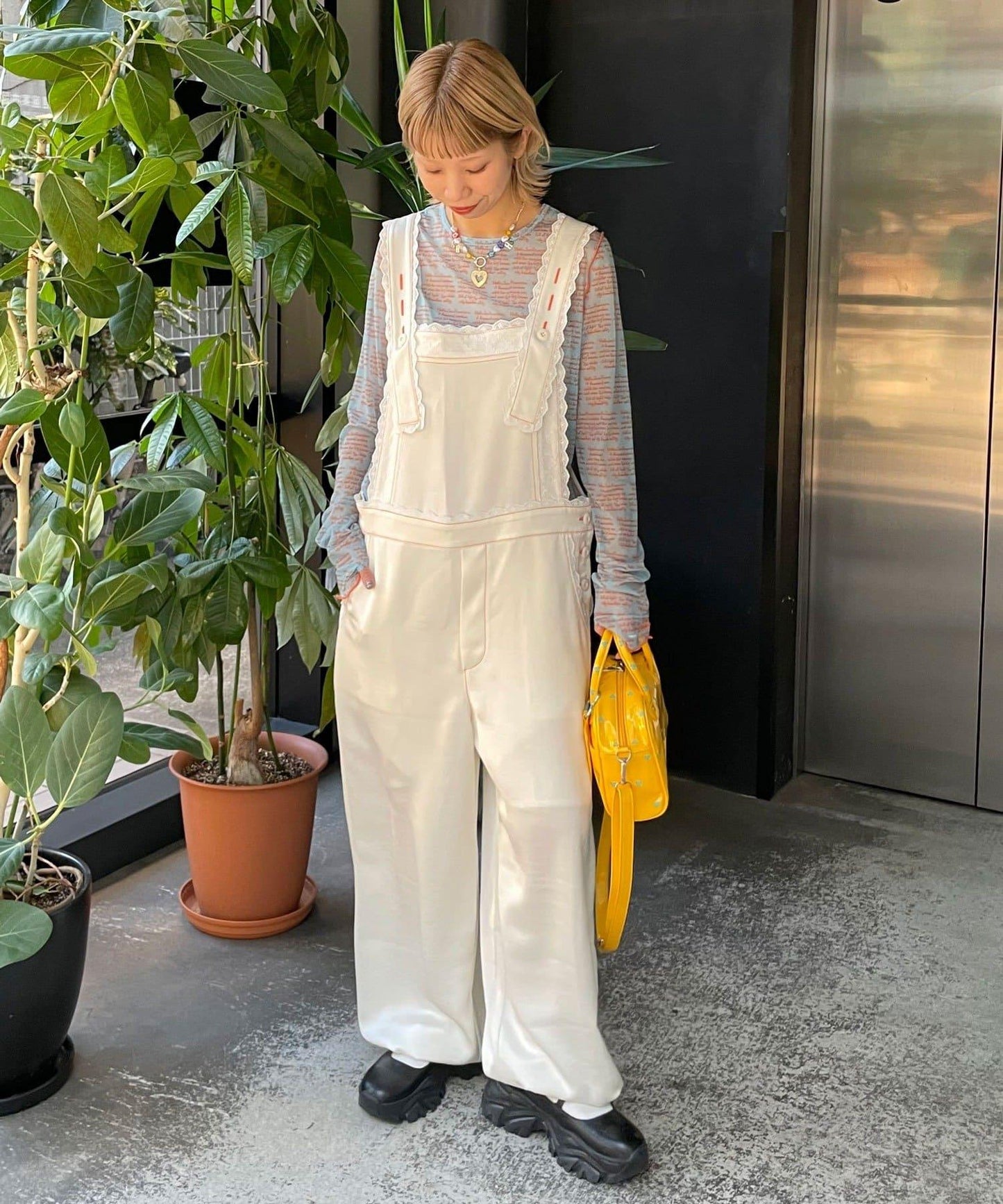 透感文字印花T恤