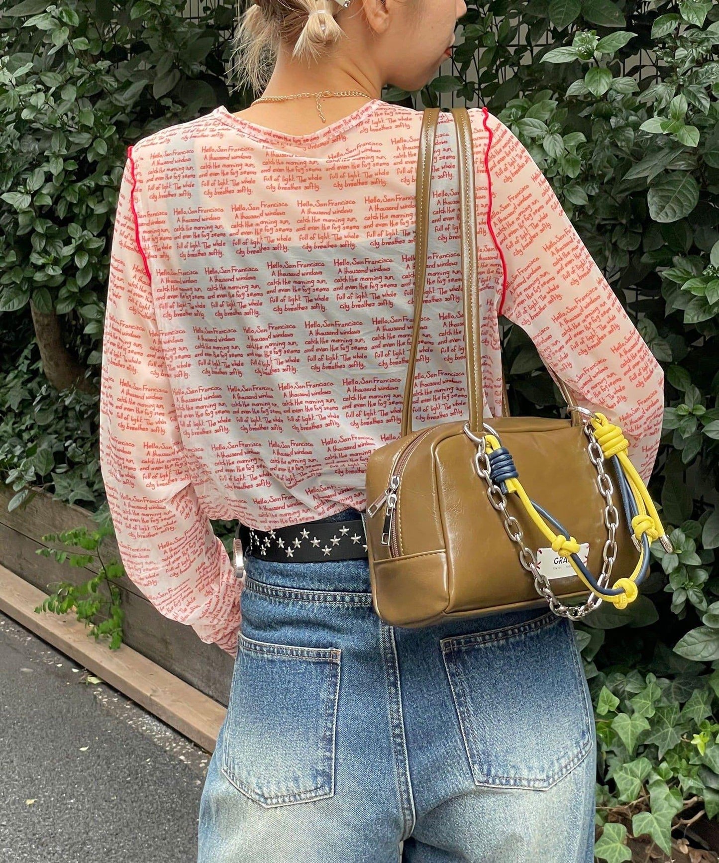 透感文字印花T恤