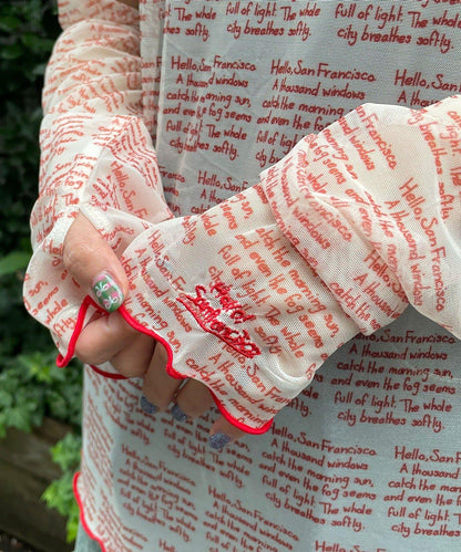 透感文字印花T恤