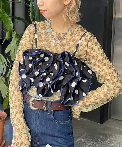 HELLO.SANFRANCISCO 櫻桃圖案 透膚印花 T恤