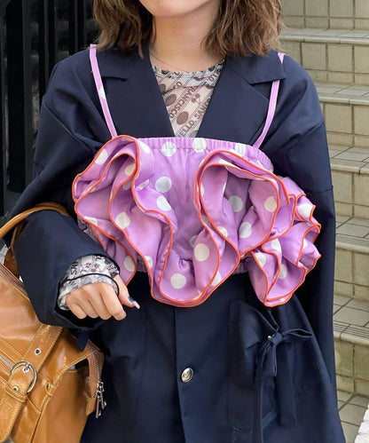 HELLO.SANFRANCISCO ハローサンフランシスコ 波點荷葉邊背心