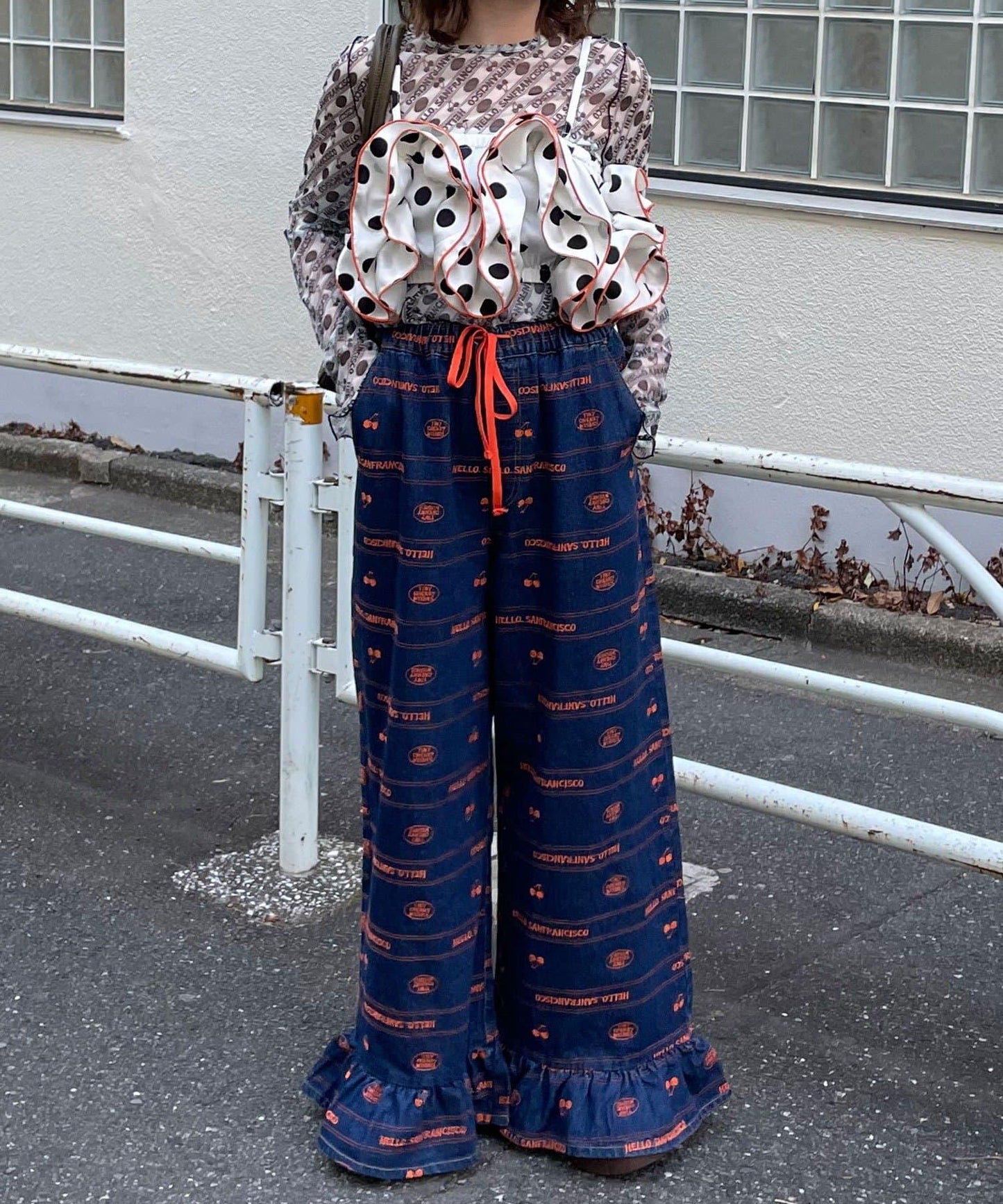 HELLO.SANFRANCISCO ハローサンフランシスコ 波點荷葉邊背心