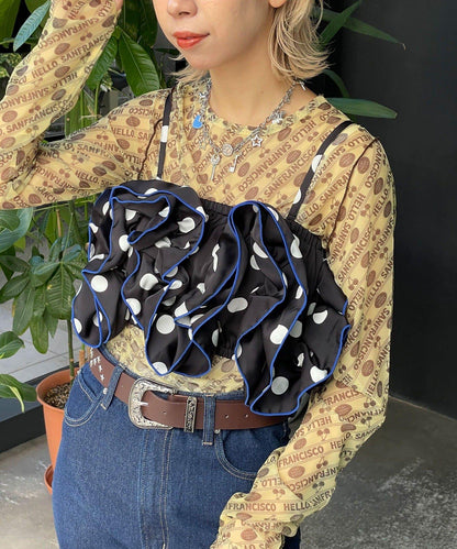 HELLO.SANFRANCISCO ハローサンフランシスコ 波點荷葉邊背心