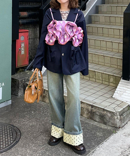 HELLO.SANFRANCISCO ハローサンフランシスコ 波點荷葉邊背心